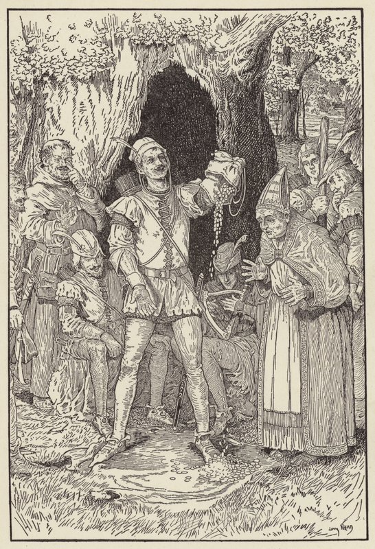 Heres dinheiro bastante mestre, disse Little John, Para pagar o acerto de contas de Louis John Rhead
