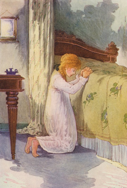 Ilustração para Heidi de Johanna Spyri (litografia a cores) de Louis John Rhead