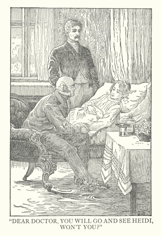 Ilustração para Heidi de Johanna Spyri (litografia) de Louis John Rhead