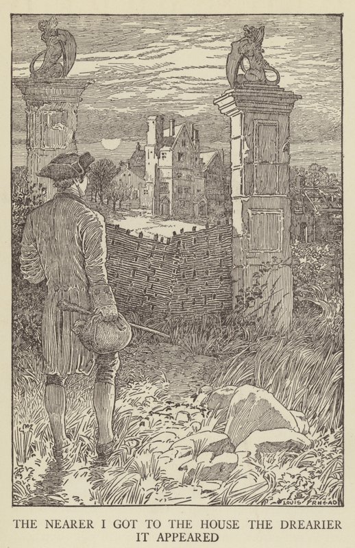 Ilustração para sequestrado por Robert Louis Stevenson de Louis John Rhead