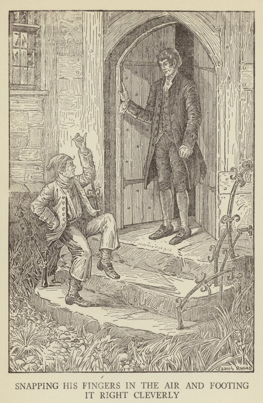 Ilustração para sequestrado por Robert Louis Stevenson de Louis John Rhead
