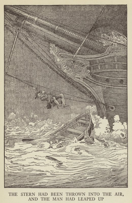 Ilustração para sequestrado por Robert Louis Stevenson de Louis John Rhead