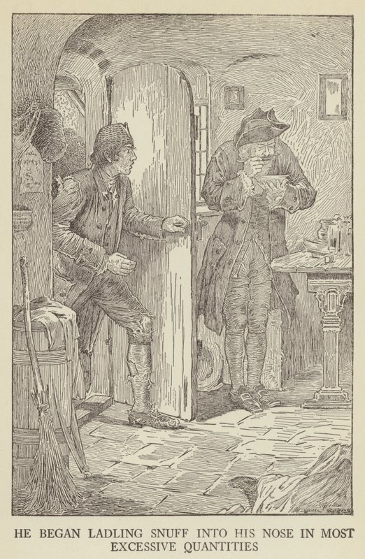 Ilustração para sequestrado por Robert Louis Stevenson de Louis John Rhead