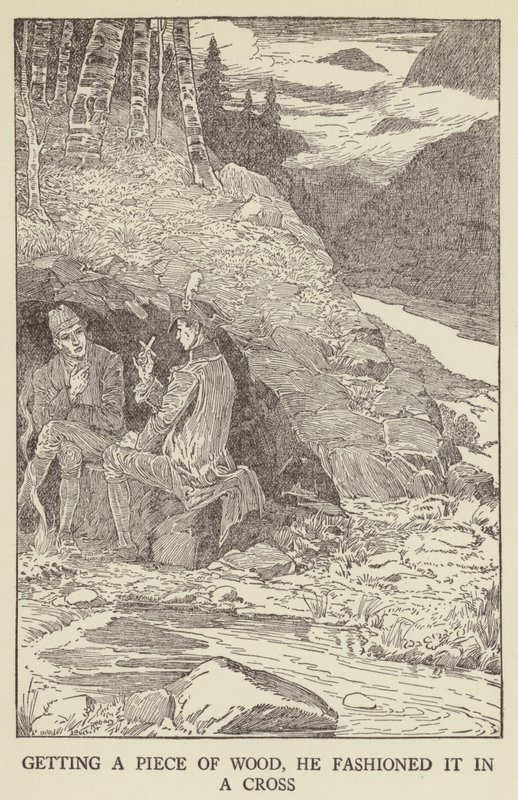 Ilustração para sequestrado por Robert Louis Stevenson de Louis John Rhead