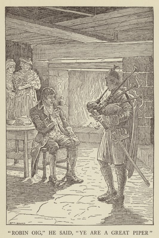 Ilustração para sequestrado por Robert Louis Stevenson de Louis John Rhead