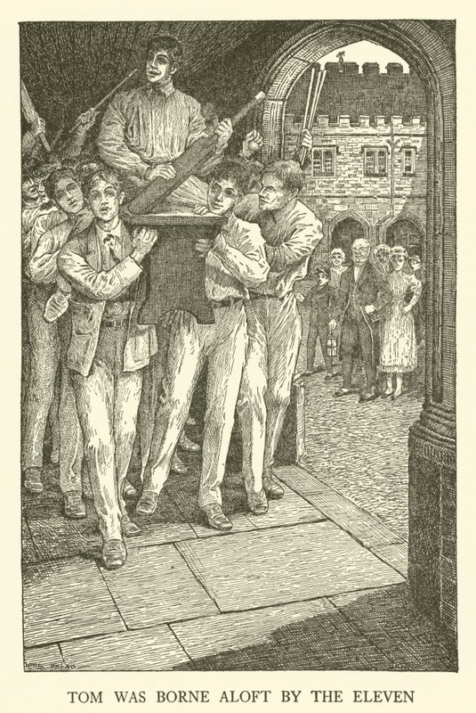 Ilustração para Tom Browns School-Days (gravura) de Louis John Rhead