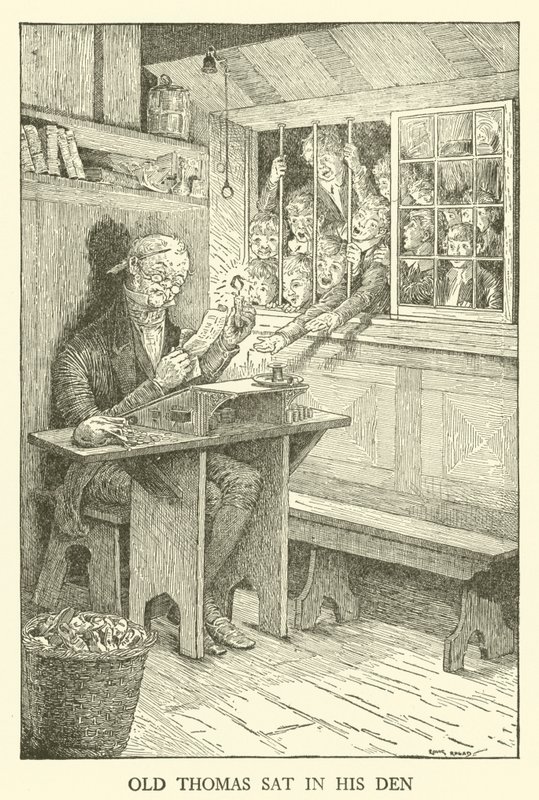 Ilustração para Tom Browns School-Days (gravura) de Louis John Rhead