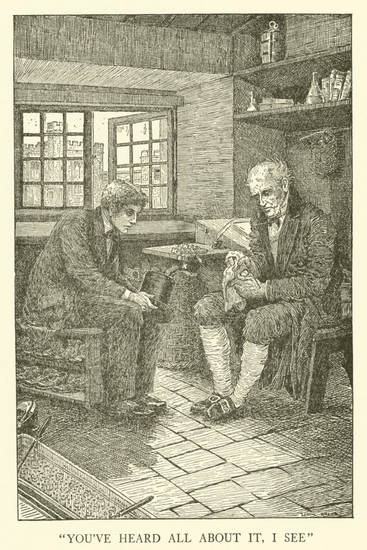Ilustração para Tom Browns School-Days (gravura) de Louis John Rhead