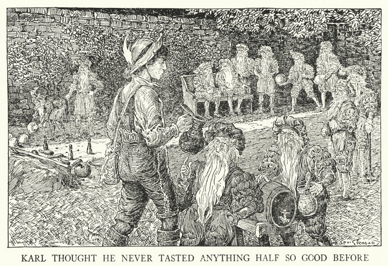 Karl pensou nunca ter provado nada tão bom antes (litho) de Louis John Rhead