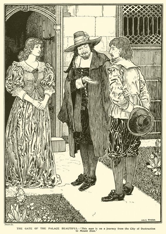 A Porta do Palácio Bonita (gravura) de Louis John Rhead