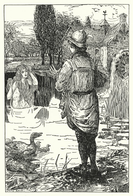 A Fada da Água (litho) de Louis John Rhead