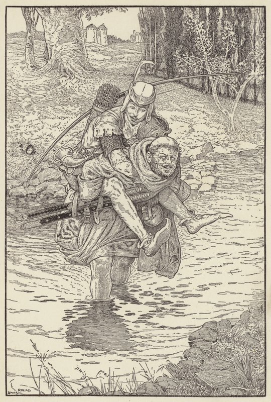 O frade levou Robin de costas de Louis John Rhead