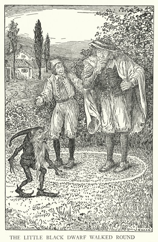 O anãozinho negro andou de um lado para o outro (litho) de Louis John Rhead