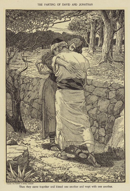 A despedida de Davi e Jônatas de Louis John Rhead