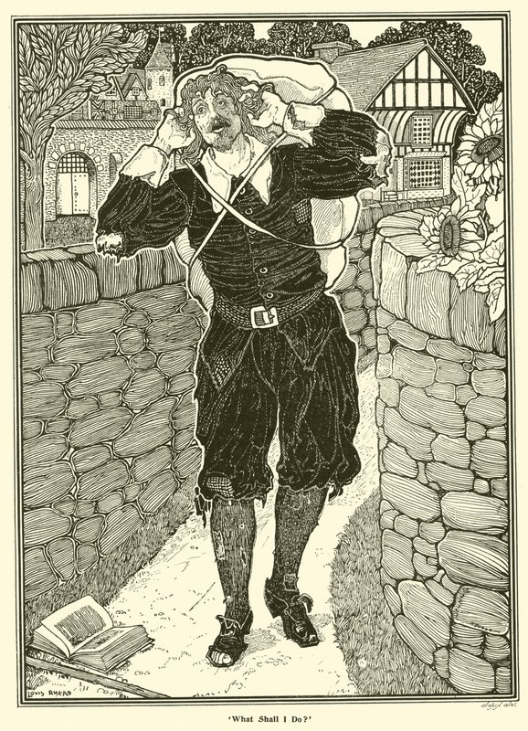 O que devo fazer? (gravura) de Louis John Rhead