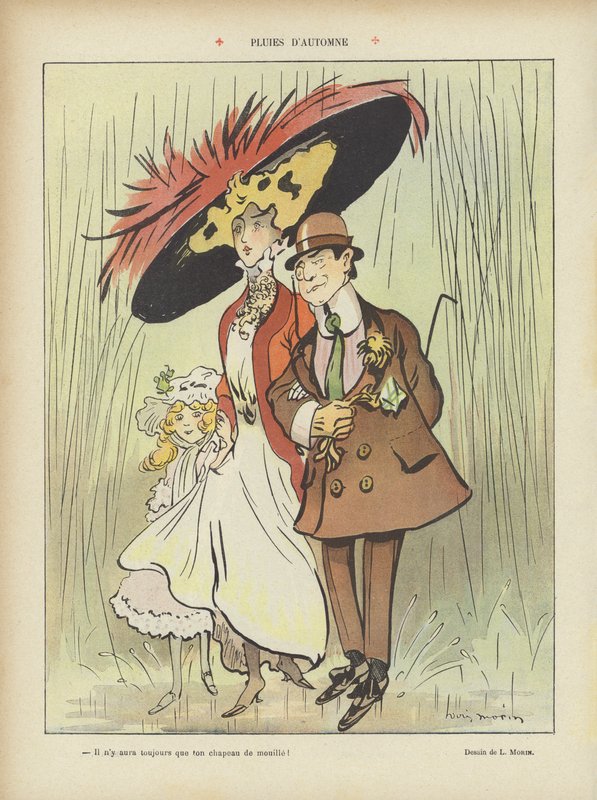Chuvas de outono. Ilustração para Le Rire de Louis Morin