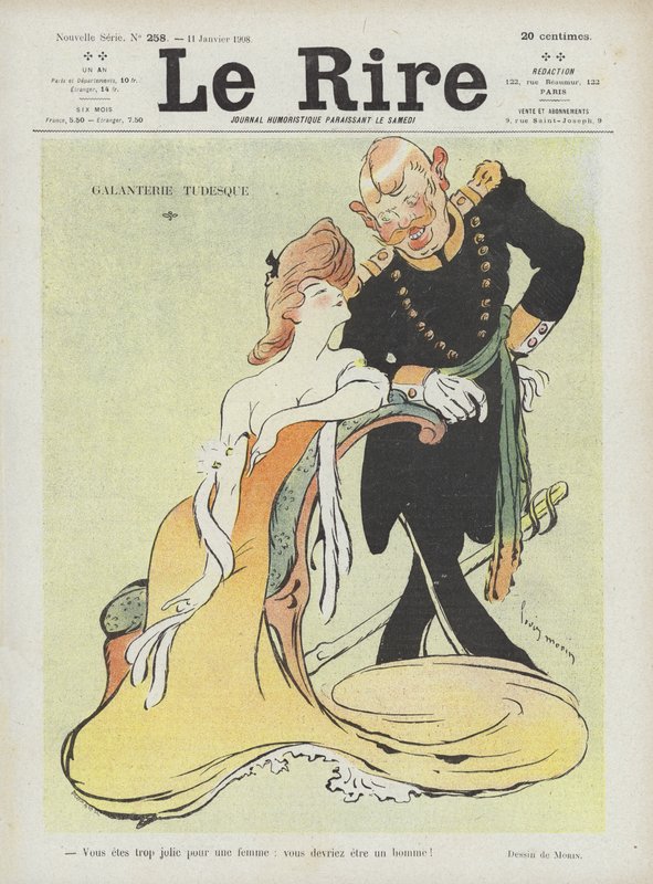 Galantaria teutônica. Ilustração para o riso de Louis Morin