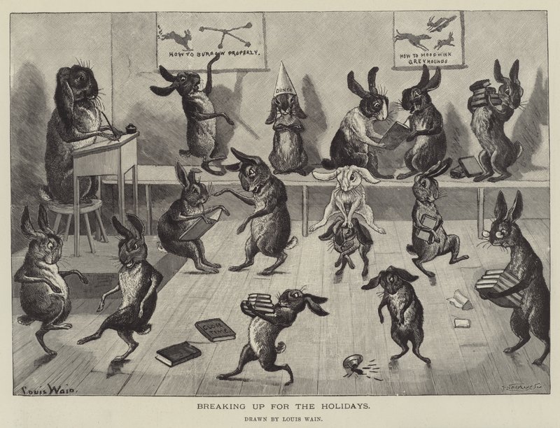 Quebrando para os feriados de Louis Wain