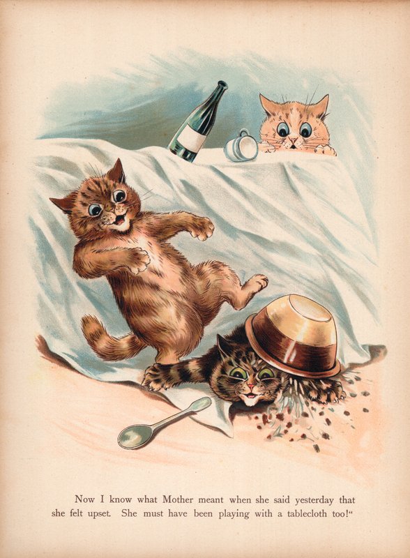 Gatos de Louis Wain (cromolitho) de Louis Wain