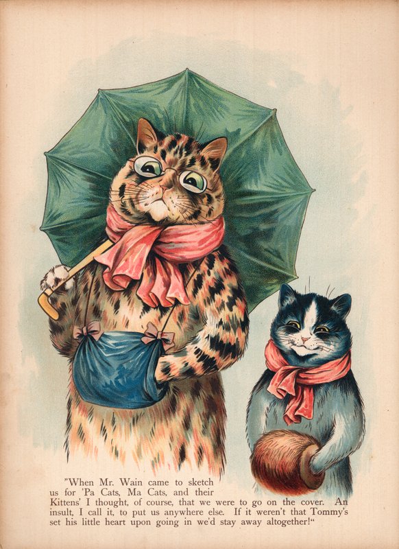 Gatos de Louis Wain (cromolitho) de Louis Wain