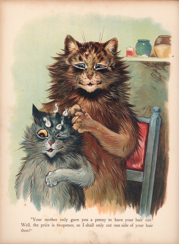 Gatos de Louis Wain (cromolitho) de Louis Wain