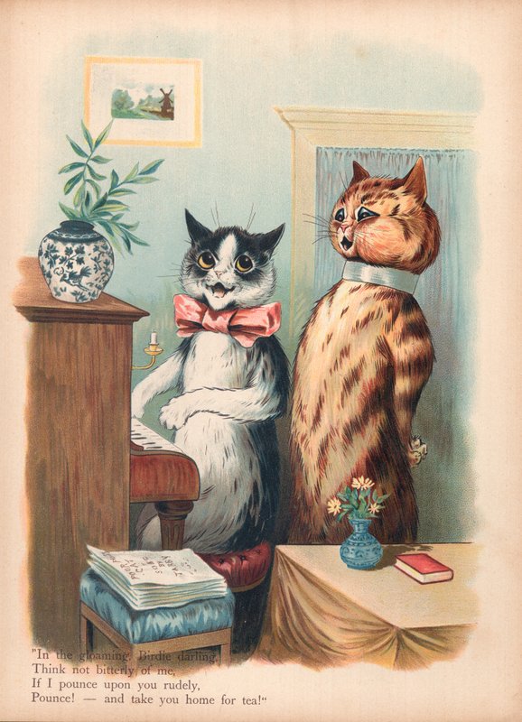 Gatos de Louis Wain (cromolitho) de Louis Wain