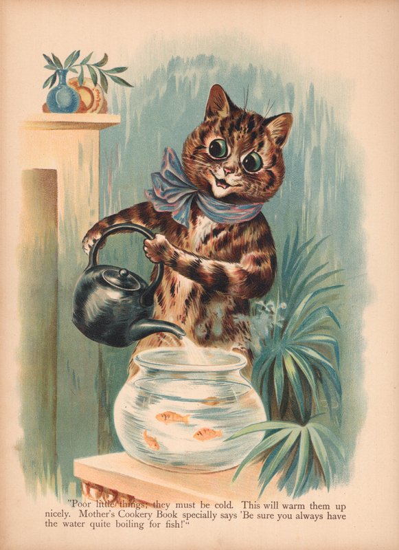 Gatos de Louis Wain (cromolitho) de Louis Wain
