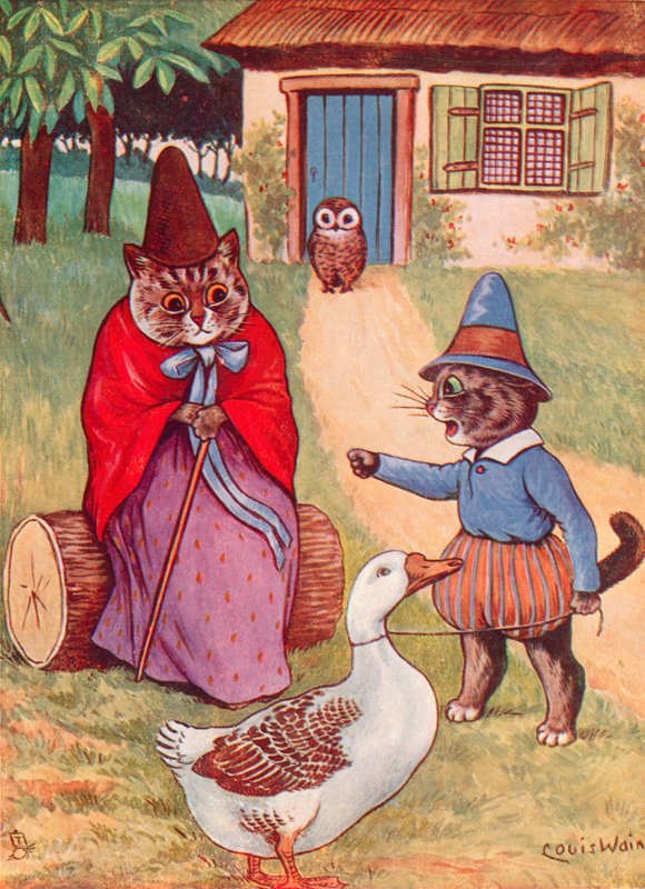 Mãe ganso em casa de Louis Wain