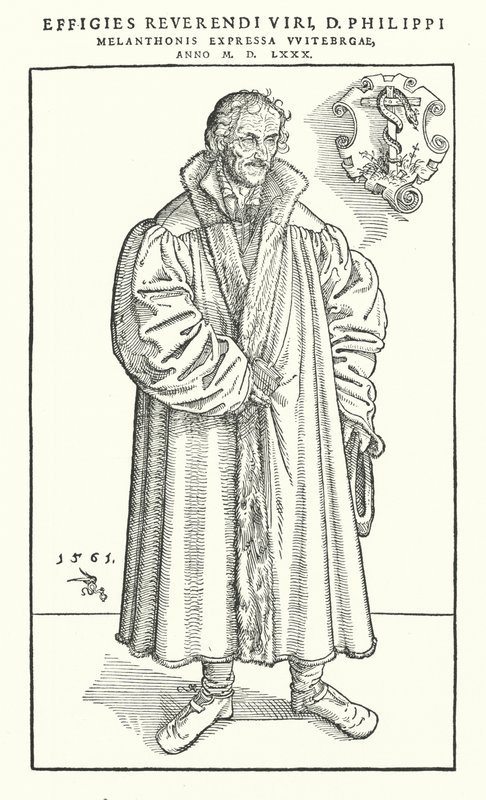 Philipp Melanchthon, reformador protestante alemão (gravura) de Lucas The Younger (after) Cranach