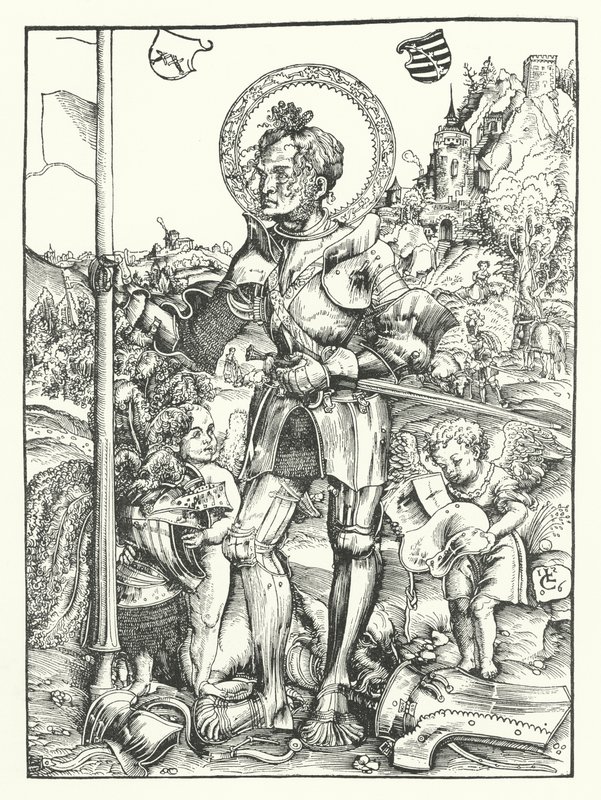 São Jorge (gravura) de Lucas the Elder (after) Cranach