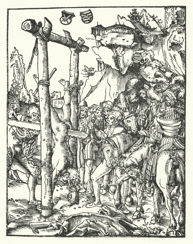 Simão, do martírio dos doze apóstolos de Lucas the Elder Cranach