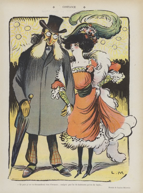 Confiança. Ilustração para o riso de Lucien Metivet