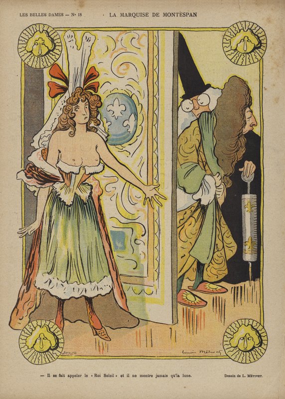 A marquesa De Montespan, ilustração para Le Rire de Lucien Metivet