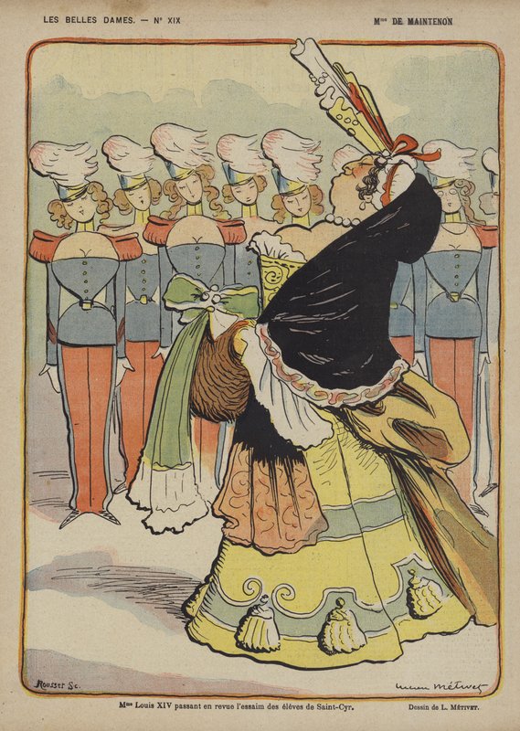 Madame De Maintenon, ilustração para o riso de Lucien Metivet