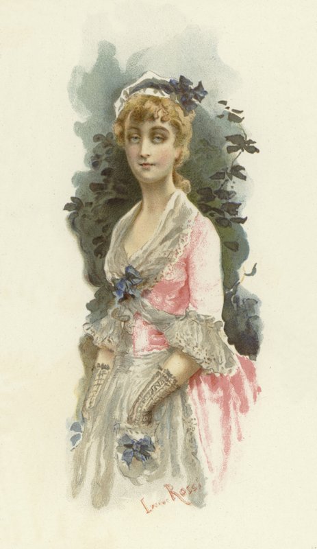 Ilustração para a escola para o escândalo (chromolitho) de Lucius Rossi
