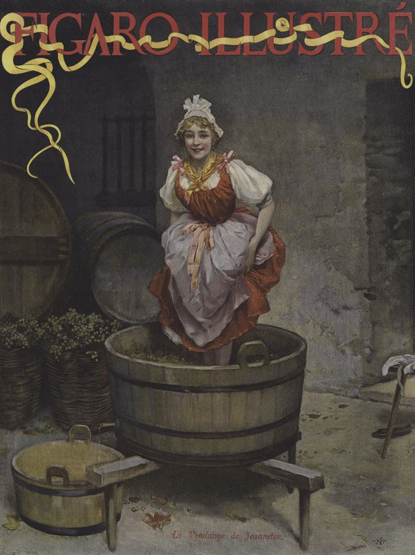 A colheita de Jeanneton (A colheita de Jeanneton). Capa do Ilustre Figaro, novembro de 1895 de Lucius Rossi