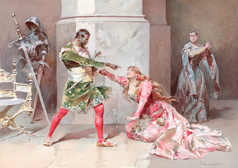 Ilustração para Othello de Shakespeare (chromolitho) de Ludovico Marchetti