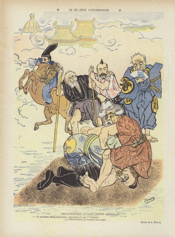 Ju-jitsu do congresso. Ilustração para o riso de Ludwig Braun