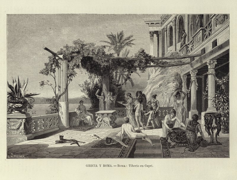 Grécia e Roma - Roma: Tibério em Capri de Ludwig Hans Fischer