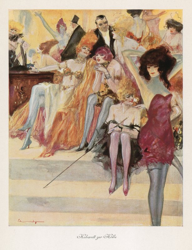 Cabaret in Hell (cor litho) de Ludwig Lutz Ehrenberger