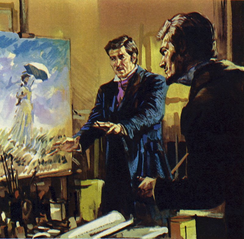 Renoir trabalhou ao lado do seu amigo Monet, desenvolvendo um estilo de pintura conhecido como Impressionismo (litografia a cores) de Luis Arcas Brauner