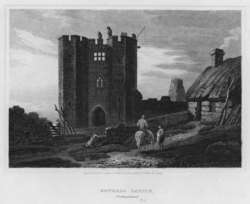 Bothall Castle, Northumberland (gravura) de Luke (after) Clennell