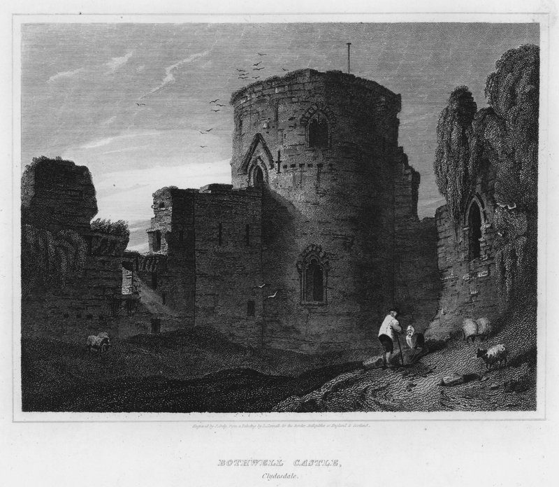 Castelo de Bothwell, Clydesdale (gravura) de Luke (after) Clennell