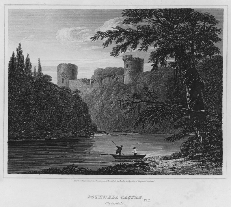 Castelo de Bothwell, Clydesdale (gravura) de Luke (after) Clennell