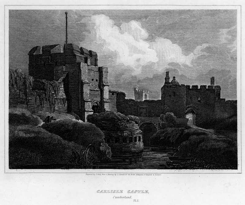Carlisle Castle, Cumberland (gravura) de Luke (after) Clennell