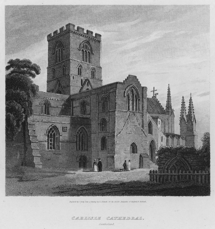 Carlisle Cathedral, Cumberland (gravura) de Luke (after) Clennell