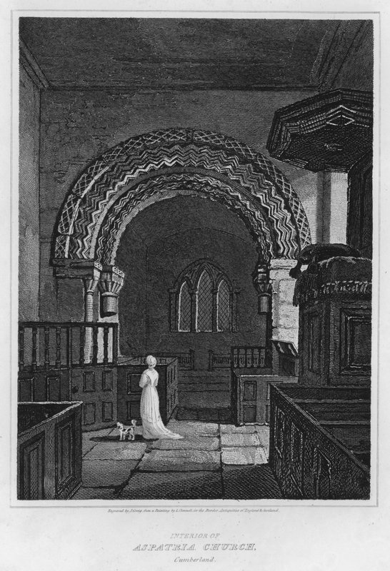 Interior da Igreja de Aspatria, Cumberland (gravura) de Luke (after) Clennell