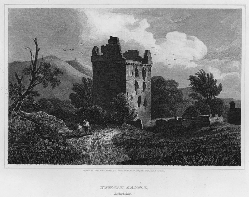 Newark Castle, Selkirkshire (gravura) de Luke (after) Clennell