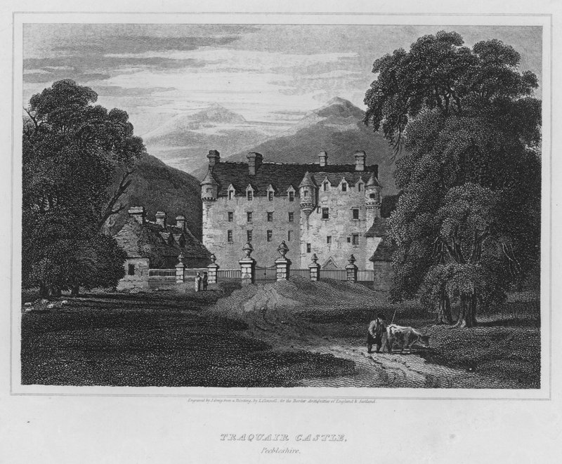 Traquair Castle, Peebleshire (gravura) de Luke (after) Clennell