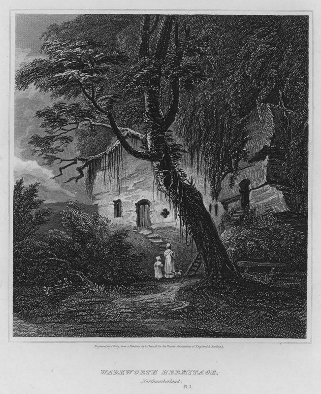 Warkworth Hermitage, Northumberland (gravura) de Luke (after) Clennell